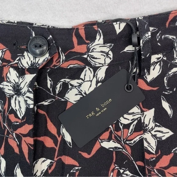 NWT Rag & Bone Ivy Printed Linen Shorts Size 0 - Picture 7 of 15
